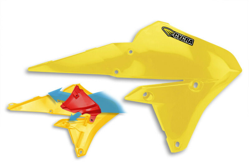 パワーフロー インテークラジエターシュラウド ライトニングゴールド YZ250F/YZ450F