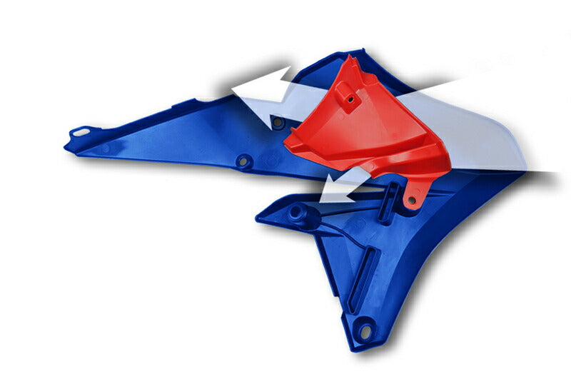 パワーフロー インテークラジエターシュラウド&エアボックスカバー ブルー YZ250F/FX YZ450F/FX WR250F/450F