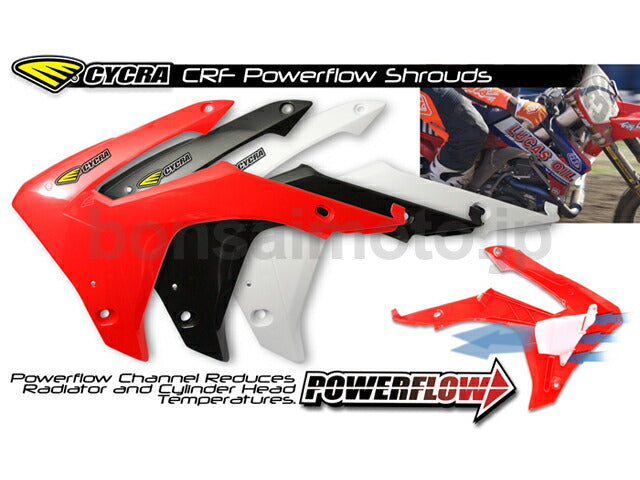 パワーフロー インテークラジエターシュラウド レッド CRF250R CRF450R