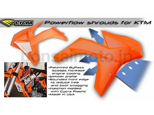 パワーフロー インテークラジエターシュラウド ブラック SX XCW/EXC