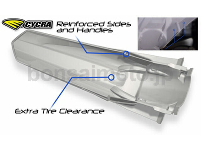 パワーフロー リアフェンダー ホワイト CRF250R CRF450R