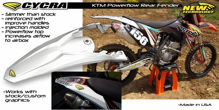 パワーフロー リプレースメント リアフェンダー ブラック KTM