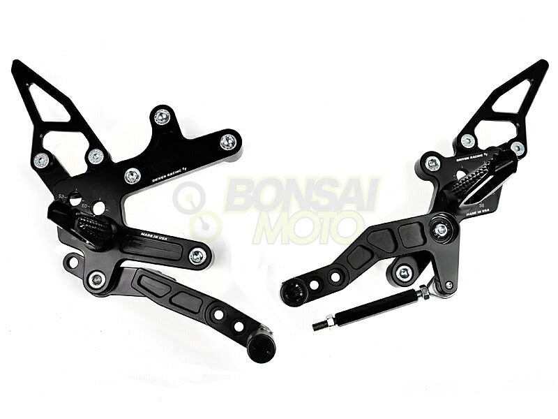 TT Rear Sets, Black - Ninja 400