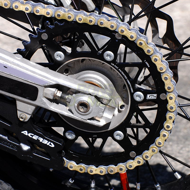 デュアル スチールリング スプロケット グリーン 52丁 カワサキ用