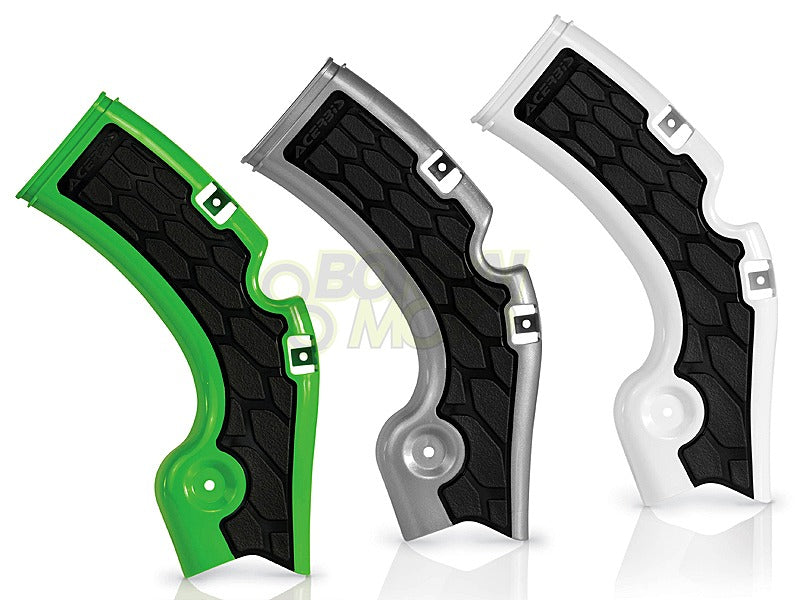 Xグリップ フレームプロテクター ホワイト Kawasaki KX450F(09-18)