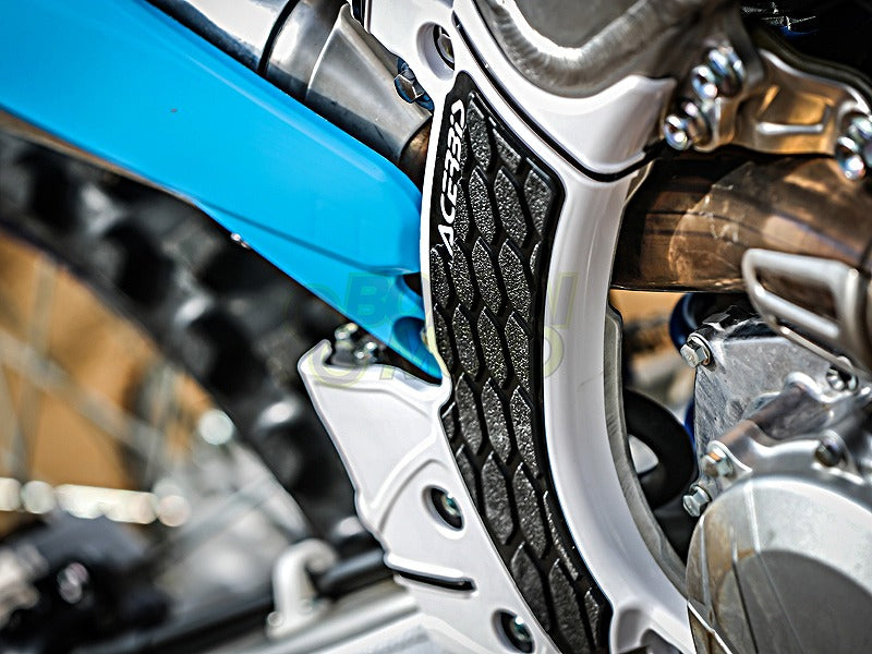 Xグリップ フレームプロテクター シルバー/ブルー YZ250F/FX YZ450F/FX WR250F WR450F
