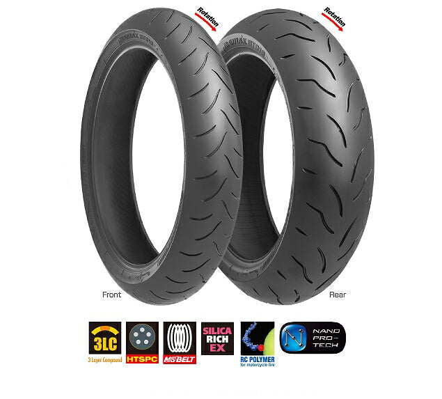 BT016PRO Battlax Pro Hypersport 110/80ZR18 M/C (58W) TL Front