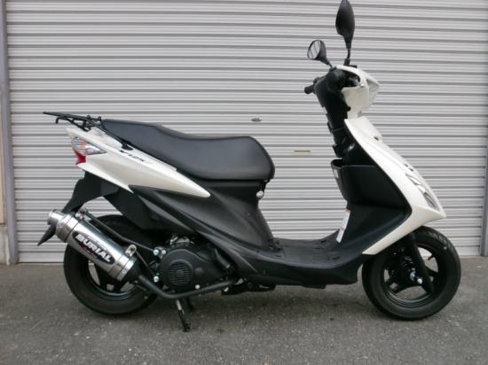 アドレスV125 マフラー グランドスラムO2センサー ブラック/シルバー アドレスV125