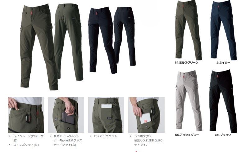 バートル 5032 カーゴパンツ 3/ネイビー