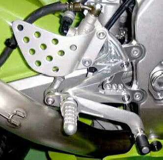 Hyper Bank Rear Sets, Silver, Fixed Type ZX-6R/ZX-6RR – バイクマン
