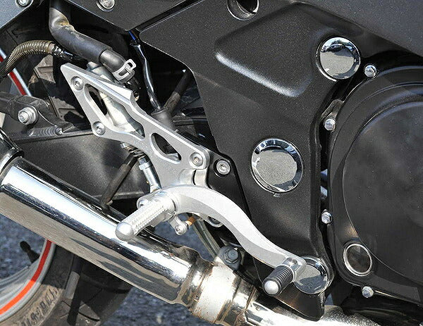 Hyper Bank Rear Sets, Silver, Fixed Type, ZZ-R400