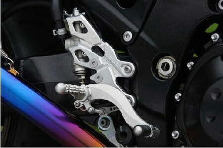 Hyper Bank Rear Sets, Silver, Fixed Type ZZ-R1400