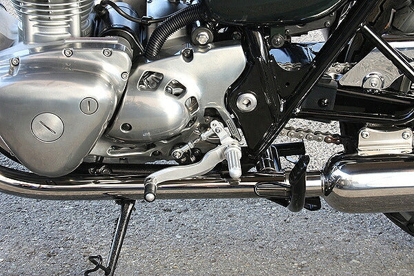 Hyper Bank Rear Sets, Silver, Fixed Type W800/W650/W400