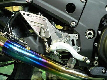 Hyper Bank Rear Sets, ABS, Silver, Fixed Type, Ninja ZX-14R