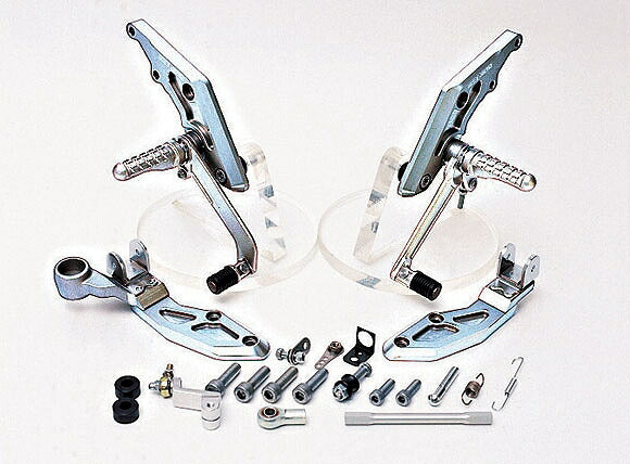 Hyper Bank Rear Sets, Silver, Foldable, ZRX400/ZRX400