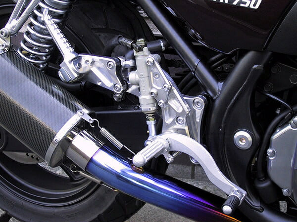 Hyper Bank Rear Sets Silver Foldable ZEPHYR750