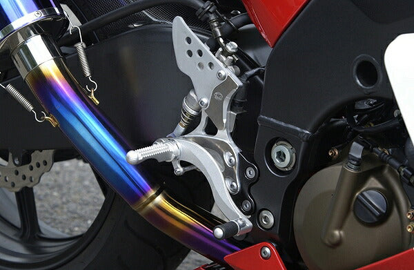 Hyper Bank Rearsets, Silver, Foldable, ZX-10R