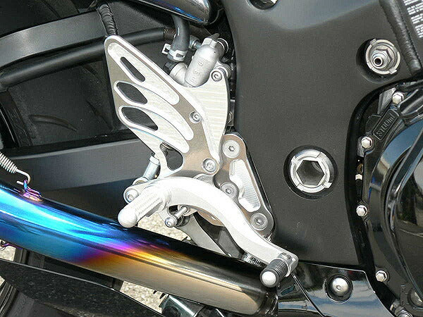 Hyper Bank Rear Sets, Silver, Foldable, GSX1300R Hayabusa