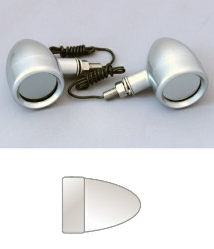 New School Turn Signal M8 Chrome/Orange Lens 2 pcs.
