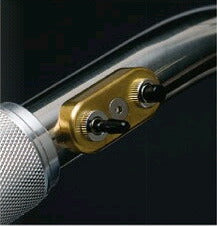 Mini switch with cap/auto-cancelling for 1-inch handlebars, brass