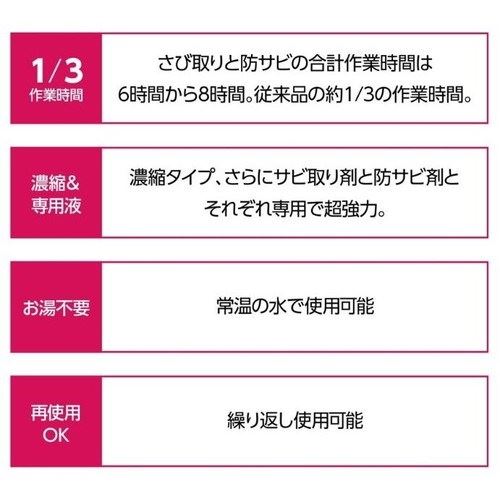 錆取革命 革命セット 各1000ml 1セット サビ取り 整備 メンテナンス カスタムジャパン