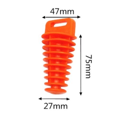 サイレンサーキャップ オレンジ S 1個 フタ 蓋 整備 メンテナンス カスタムジャパン