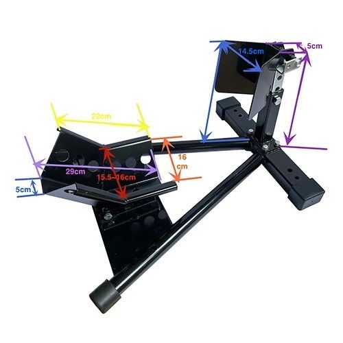 お手軽フロントホイールスタンド ブラックシリーズ ブラック W510×D600×H280~340mm 1台