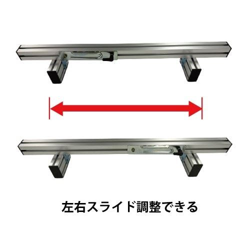 200系ハイエース専用 3秒脱着ラダーレシーバー シルバー 40×40×L735mm 1台 バイク運搬 固定 カスタムジャパン