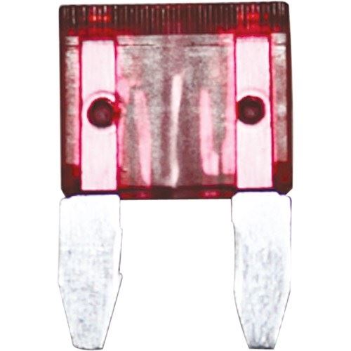 ミニ平型ヒューズ 10A レッド 縦16×横11×厚み4mm 5個入