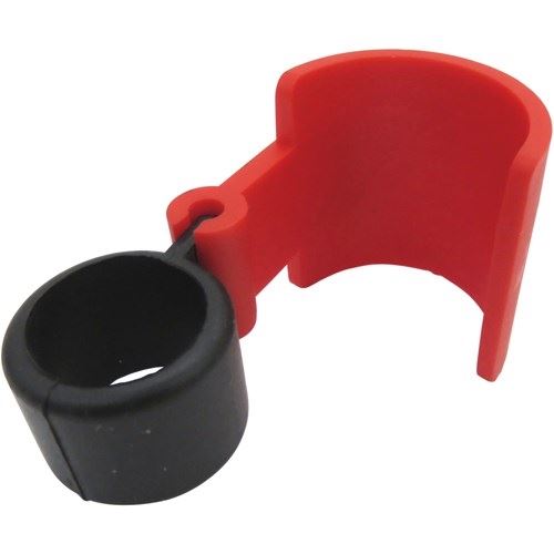 フロントブレーキレバーロック ブラック/レッド 1個