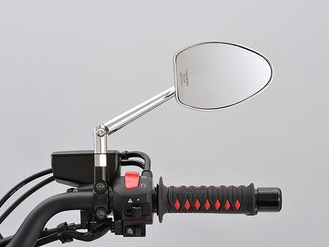 Highsider Rod Mirror Ferrara 2 Chrome, not compliant with new safety standards, 1 piece included
