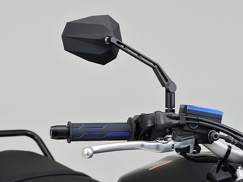 ハイサイダー ロッドミラー ステルス X1 マットブラック 新保安基準適合外 左右2本セット