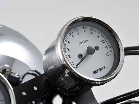Mechanical Tachometer φ60, Stainless Steel Body/White Panel, 12000rpm