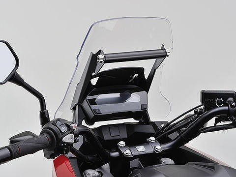 スクリーンマウントバーホルダー スチール製艶消し黒塗装仕上げ 155mm/φ22.2 NC750X