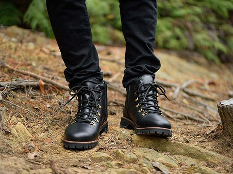 ヘンリービギンズ HBS-005 ブラック 25.0cm マウンテンブーツ