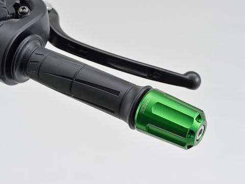 Heavyweight Bar Ends Revolver Green M17 Kawasaki M17 Type
