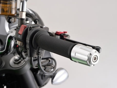 デイトナ 17269 ヘビーウエイトバーエンド リボルバー シルバー M8 カワサキ車 M8タイプ ハンドル バーエンド オプションパーツ