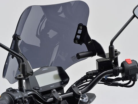 Windshield SS Vehicle-Specific Kit Smoke 320mm Center 265mm x 365mm SS Type Gixxer 150