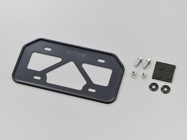 軽量ナンバープレートホルダー 原付用山型 ブラック Mサイズ ナンバープレート