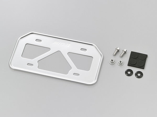 軽量ナンバープレートホルダー 原付用山型 クリアー Mサイズ ナンバープレート