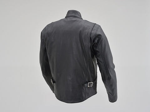 DL-001 シングルライダースジャケット メンズ用 男性用 ブラック Lサイズ 牛革/ポリエステル
