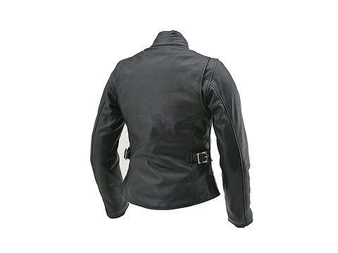 DL-001 シングルライダースジャケット レディース用 ウーマンズ用 女性用 ブラック WMサイズ 牛革/ポリエステル