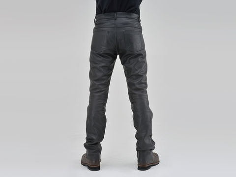 DL-005 レザーパンツ メンズ用 男性用 ブラック 36インチ 牛革/ポリエステル