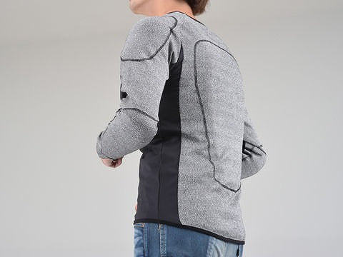 HenlyBegins HBP-018 HPPE Cut-Resistant Inner Protector Gray/Black L Size Cut-Resistant