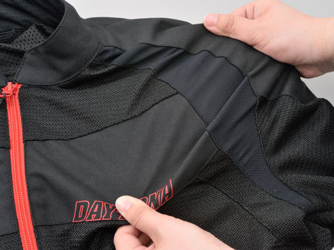 HBJ-058 スポーツメッシュジャケット ブラック/レッド 2XL