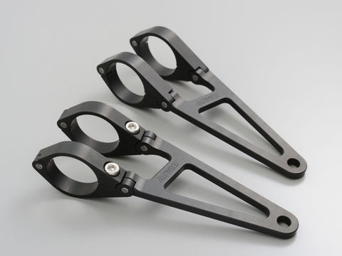 Aluminum Headlight Bracket Long Matte Black φ35