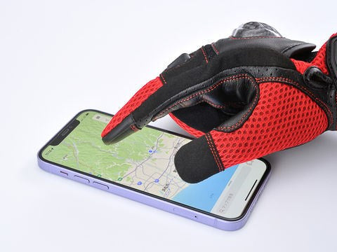 DG-003 カーボンメッシュグローブ レッド S