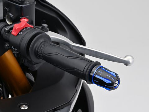 PREMIUM ZONE Handlebar End Plugs TECHNO Blue for Yamaha M6