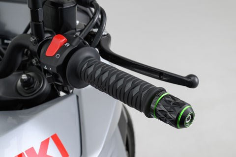 PREMIUM ZONE Handlebar End Plugs KIRIKO Lime Green for Suzuki/Universal