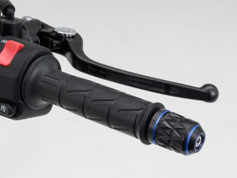 PREMIUM ZONE Handlebar End Plugs KIRIKO Blue for Kawasaki M6